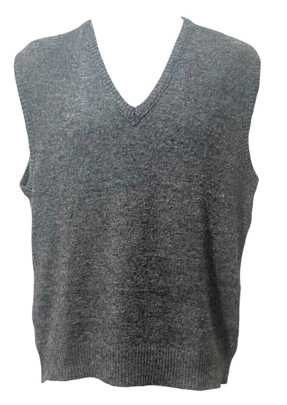 Vtg Eighties Le Tigre Gray Vneck Sweater Vest Large Wool Blend Grandpacore USA